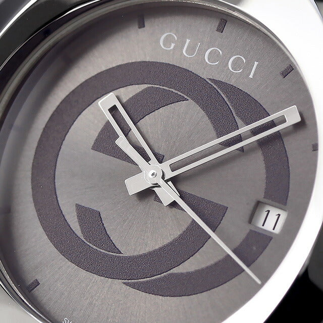 Gucci观看男士手表品牌YA137109A水槽46mm Graceil Bar Gray