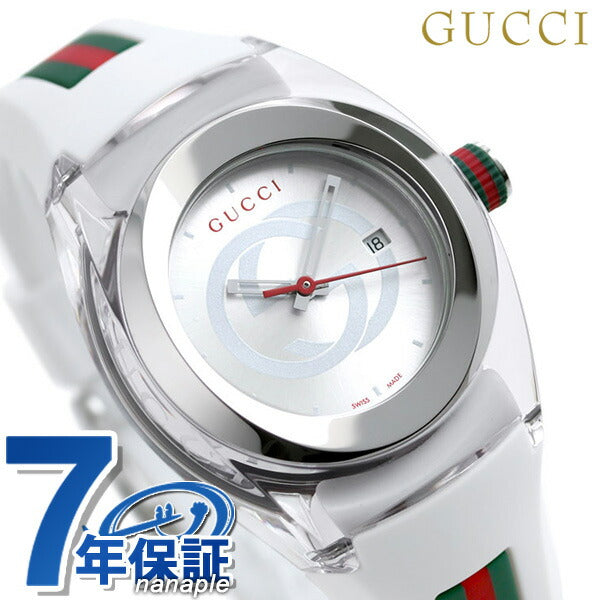 グッチ シンク 36mm レディース 腕時計 ブランド YA137302 シルバー ホワイト YA137302