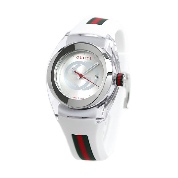 グッチ シンク 36mm レディース 腕時計 ブランド YA137302 シルバー ホワイト YA137302