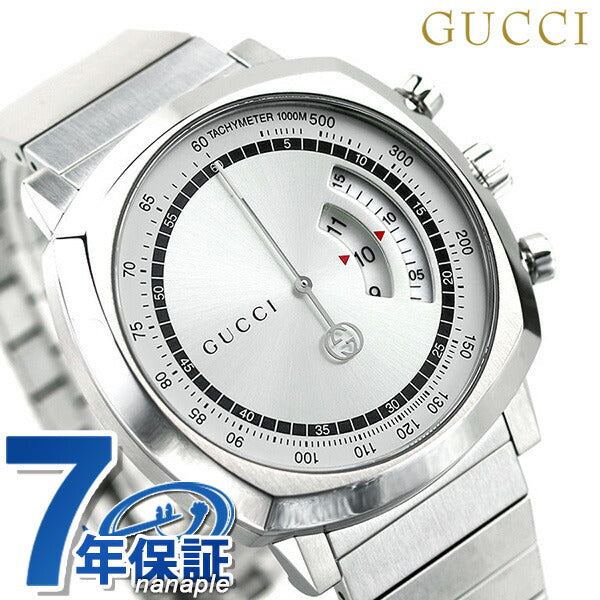 グッチ 時計 メンズ レディース クロノグラフ グリップ 40mm YA157302 腕時計 ブランド シルバー YA157302