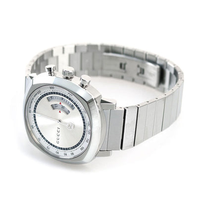 グッチ 時計 メンズ レディース クロノグラフ グリップ 40mm YA157302 腕時計 ブランド シルバー YA157302