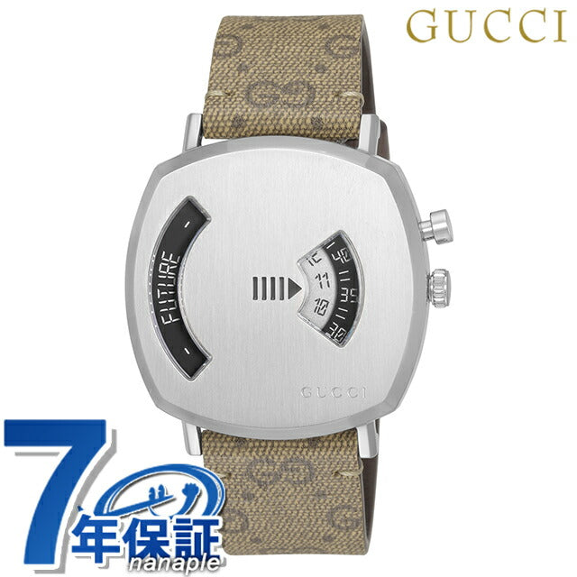 グッチ GRIP クォーツ 電池式 腕時計 ブランド メンズ レディース GUCCI YA157415 アナログ ブラック ブラウン 黒 スイス製 YA157415