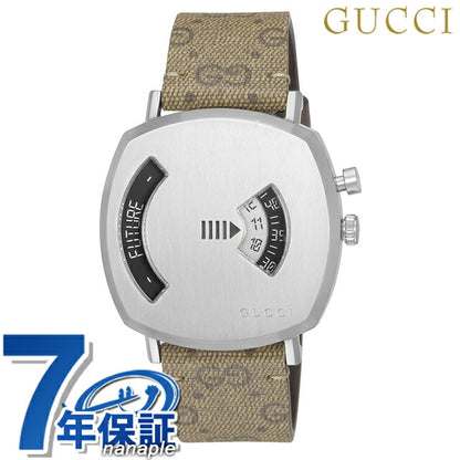 グッチ GRIP クォーツ 電池式 腕時計 ブランド メンズ レディース GUCCI YA157415 アナログ ブラック ブラウン 黒 スイス製 YA157415