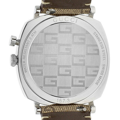 グッチ GRIP クォーツ 電池式 腕時計 ブランド メンズ レディース GUCCI YA157415 アナログ ブラック ブラウン 黒 スイス製 YA157415