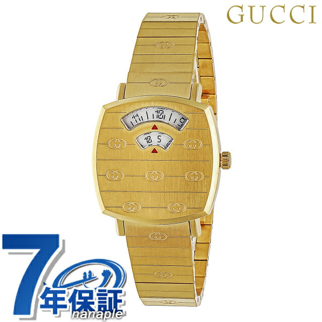 グッチ GRIP クォーツ 電池式 腕時計 ブランド メンズ レディース GUCCI YA157502 アナログ ゴールド スイス製 YA157502