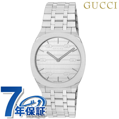 GUCCI 25H クオーツ 腕時計 ブランド レディース YA163402 アナログ シルバー スイス製 YA163402