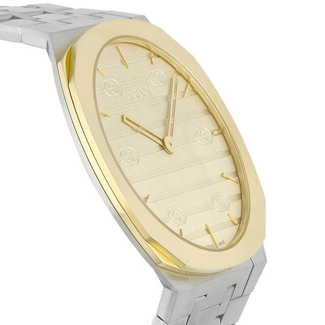 グッチ GUCCI 25H クォーツ 電池式 腕時計 ブランド メンズ レディース GUCCI YA163405 アナログ ゴールド スイス製 YA163405