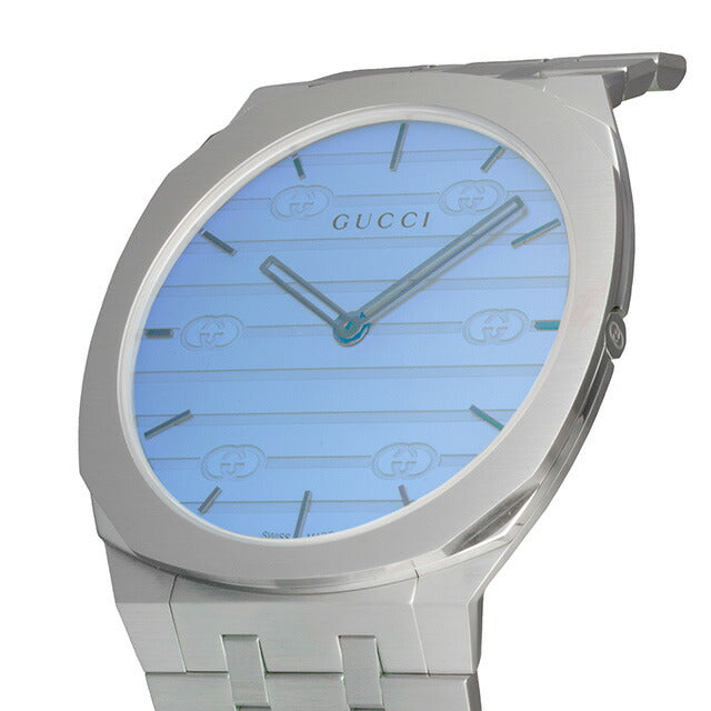 グッチ GUCCI 25H クォーツ 電池式 腕時計 ブランド メンズ レディース GUCCI YA163408 アナログ ブルー スイス製 YA163408