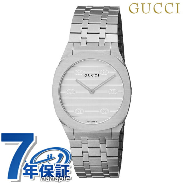 グッチ GUCCI 25H クォーツ 電池式 腕時計 ブランド レディース GUCCI YA163501 アナログ シルバー スイス製 YA163501