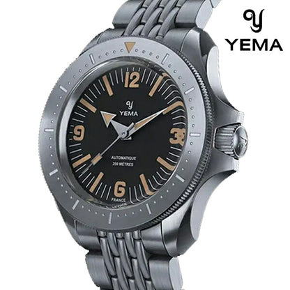 イエマ ダイバー 自動巻き 腕時計 ブランド メンズ YEMA YDIV24-AMS アナログ ブラック 黒 フランス製 YDIV24-AMS