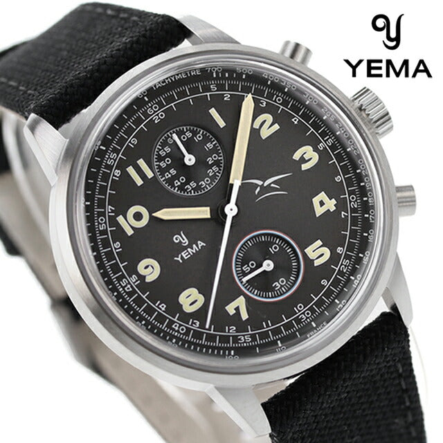 Yema Flyraf BiCompax法国空军石英手表品牌男士计时码表Yema YMHF1582A-AA