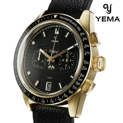 イエマ ラリーグラフ メカクォーツ II クラシック レーシング スクール クオーツ 腕時計 ブランド メンズ クロノグラフ YEMA YMHF1585-AA アナログ YMHF1585-AA