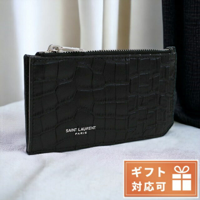 サンローラン 小銭入れ メンズ レザー イタリア 609362 ブラック 財布 YSL609362031